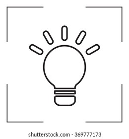 lightbulb line icon. vector design