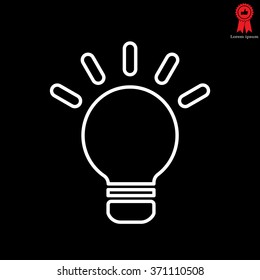 lightbulb line icon. vector design