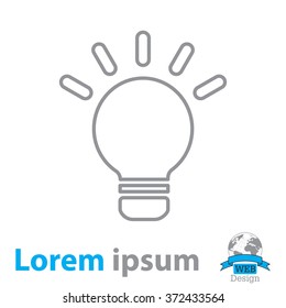 lightbulb line icon. vector design