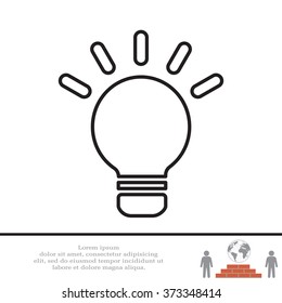 lightbulb line icon. vector design