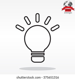lightbulb line icon. vector design
