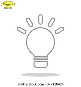 lightbulb line icon. vector design