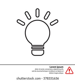 lightbulb line icon. vector design