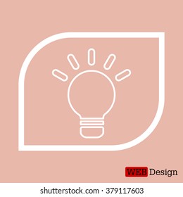 lightbulb line icon. vector design