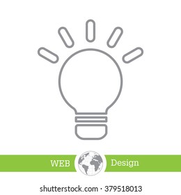 lightbulb line icon. vector design
