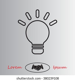 lightbulb line icon. vector design