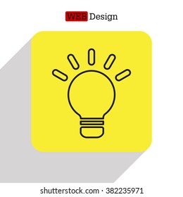 lightbulb line icon. vector design