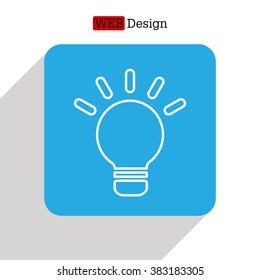 lightbulb line icon. vector design
