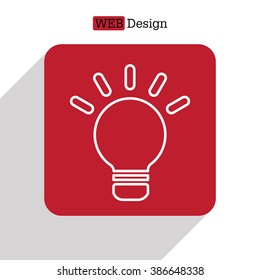 lightbulb line icon. vector design