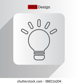 lightbulb line icon. vector design