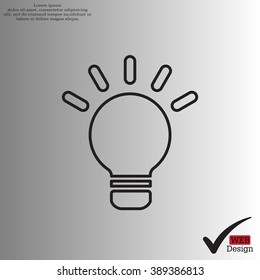 lightbulb line icon. vector design