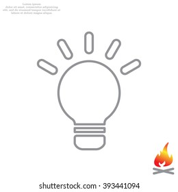 lightbulb line icon. vector design