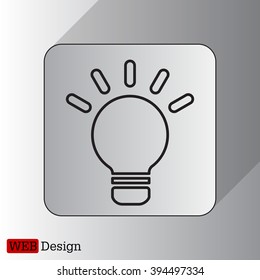 lightbulb line icon. vector design