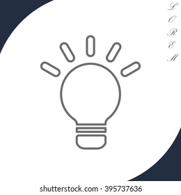 lightbulb line icon. vector design