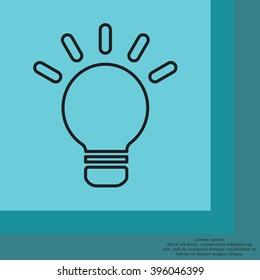 lightbulb line icon. vector design
