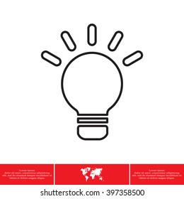 lightbulb line icon. vector design