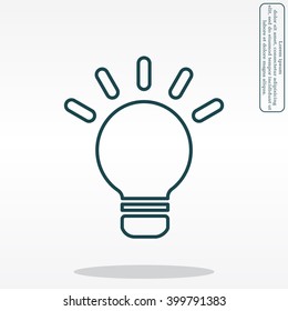 lightbulb line icon. vector design