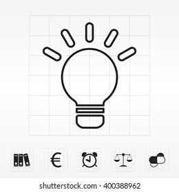 lightbulb line icon. vector design