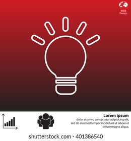 lightbulb line icon. vector design