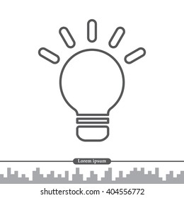 lightbulb line icon. vector design