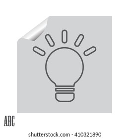 lightbulb line icon. vector design