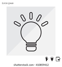 lightbulb line icon. vector design