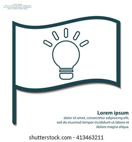 lightbulb line icon. vector design