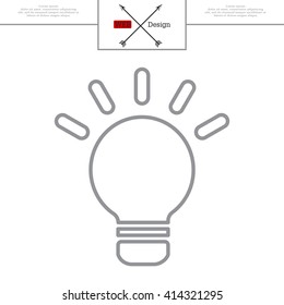 lightbulb line icon. vector design
