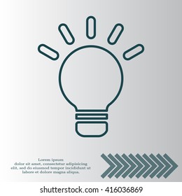 lightbulb line icon. vector design