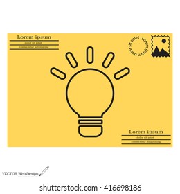 lightbulb line icon. vector design
