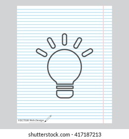lightbulb line icon. vector design
