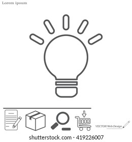 lightbulb line icon. vector design