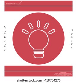 lightbulb line icon. vector design