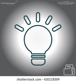 lightbulb line icon. vector design