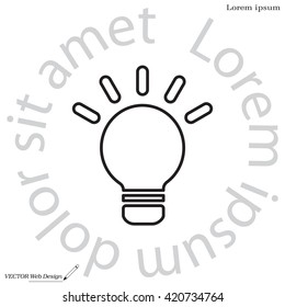 lightbulb line icon. vector design