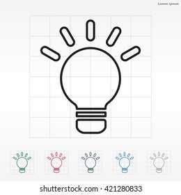 lightbulb line icon. vector design
