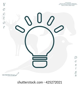 lightbulb line icon. vector design