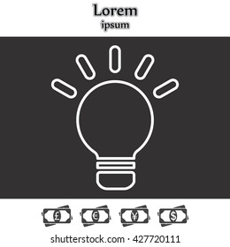 lightbulb line icon. vector design