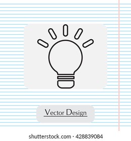 lightbulb line icon. vector design