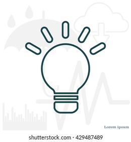 lightbulb line icon. vector design