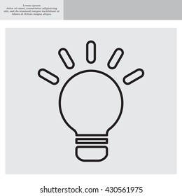 lightbulb line icon. vector design
