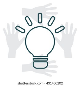 lightbulb line icon. vector design