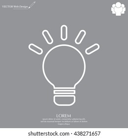 lightbulb line icon. vector design