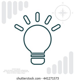 lightbulb line icon. vector design