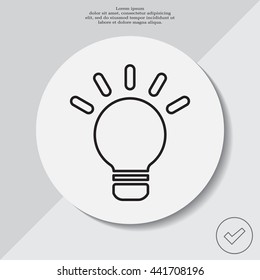 lightbulb line icon. vector design