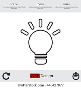 lightbulb line icon. vector design
