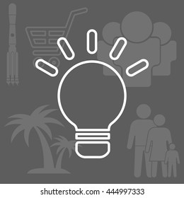 lightbulb line icon. vector design