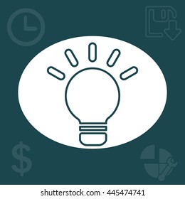 lightbulb line icon. vector design