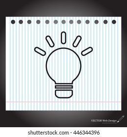 lightbulb line icon. vector design