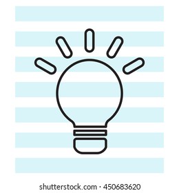lightbulb line icon. vector design
